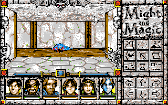 Might and Magic: Darkside of Xeen (PC-98) screenshot: Sewer dungeon