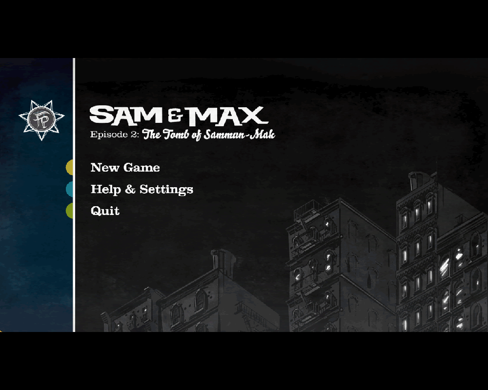 Sam & Max 302: The Tomb of Sammun-Mak (Windows) screenshot: Main menu