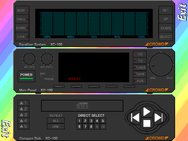 X-Change (Windows) screenshot: Music Box - You can listen to the game's CD music with this interface
