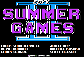 Summer Games II (Apple II) screenshot: Title screen