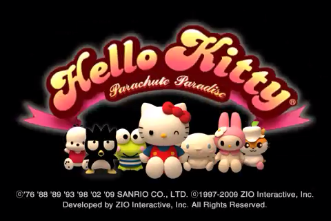 Hello Kitty: Parachute Paradise (iPhone) screenshot: Title Screen