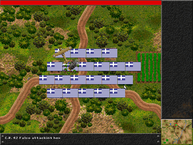 Steel Panthers (DOS) screenshot: Air attack!