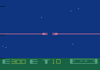 Star Raiders (Atari 2600) screenshot: The view from your spaceship