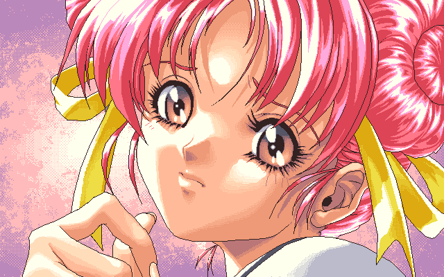Hana no Kioku (PC-98) screenshot: Close-up on Mei