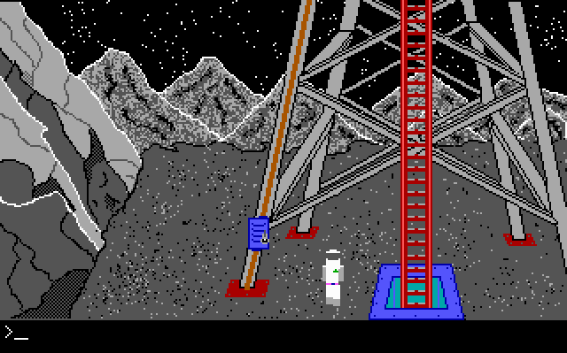 Earthrise (DOS) screenshot: Arrival on Solus