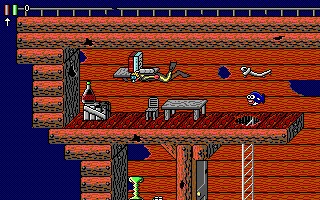 ScubaVenture: The Search For Pirate's Treasure (DOS) screenshot: Beginning of level 1