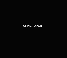 Milon's Secret Castle (NES) screenshot: This is probably the most unspectacular Game Over screen I have ever seen