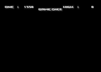 Ghost Chaser (Atari 8-bit) screenshot: I lost all my lives. Game over.