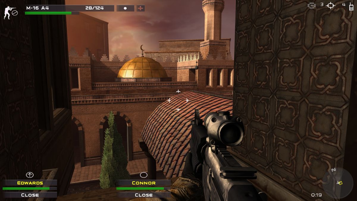Close Combat: First to Fight (Windows) screenshot: Mosque and nice textures to the right