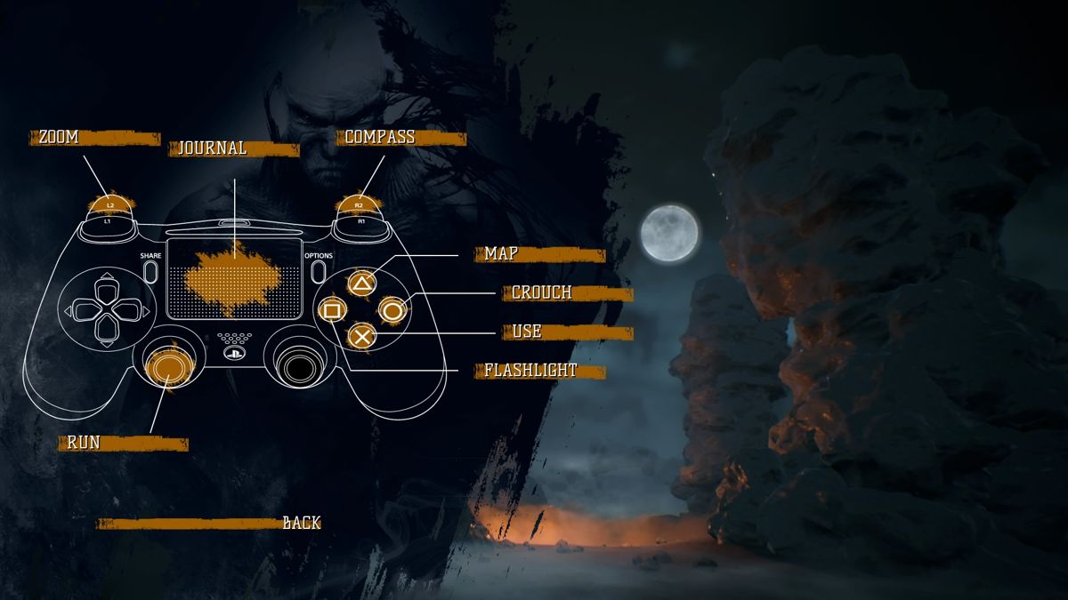 Kholat (PlayStation 4) screenshot: Gameplay controls