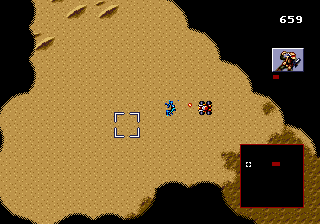 Dune: The Battle for Arrakis (Genesis) screenshot: Fighting with enemy troops
