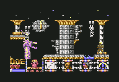 Defenders of the Earth (Commodore 64) screenshot: Second Boss one Defender still out from last door help