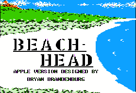 Beach-Head (Apple II) screenshot: Title screen