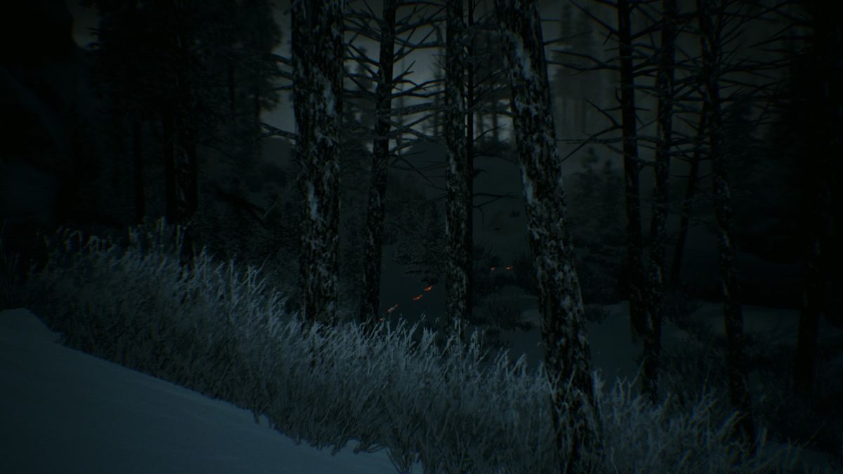 Kholat (PlayStation 4) screenshot: While the spirits are almost invisible, their tracks are vividly clear
