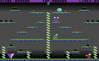 Arcade Game Construction Kit (Commodore 64) screenshot: Gerg's Adventure - One of the sample games