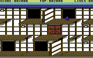 Arcade Game Construction Kit (Commodore 64) screenshot: Musashi - One of the sample games - Level 1