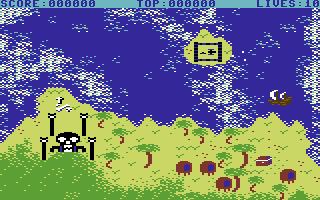 Arcade Game Construction Kit (Commodore 64) screenshot: Isle Quest - One of the sample games