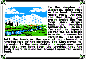 Times of Lore (Apple II) screenshot: The story so far...