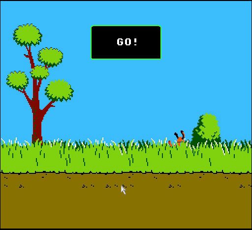 Kill the Dog from Duck Hunt (Browser) screenshot: Go!