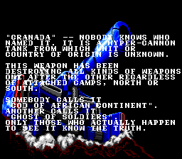 Granada (Genesis) screenshot: Storyline