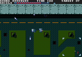 Granada (Genesis) screenshot: Using the assist weapon