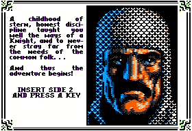 Times of Lore (Apple II) screenshot: The knight