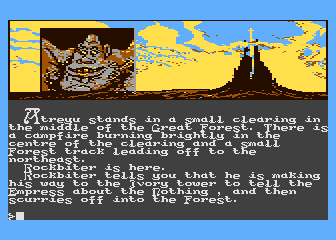 The Neverending Story (Atari 8-bit) screenshot: Start game...