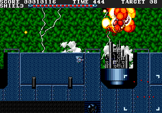 Granada (Genesis) screenshot: A target destroyed