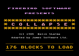 Collapse (Atari 8-bit) screenshot: Loading screen