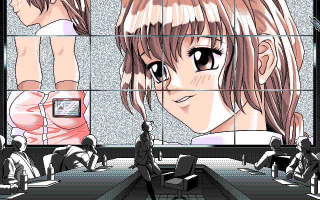 Chushaki: Hirasawa Nurse School (PC-98) screenshot: Intro. Who are these people?..