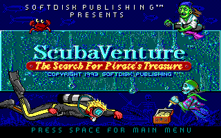 ScubaVenture: The Search For Pirate's Treasure (DOS) screenshot: Title screen
