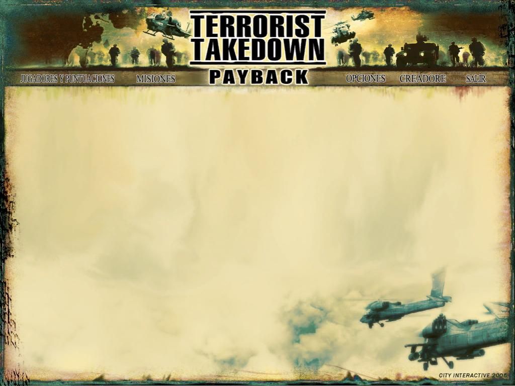 Terrorist Takedown: Payback (Windows) screenshot: Main Menu.