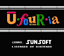 Ufouria: The Saga (NES) screenshot: Title screen