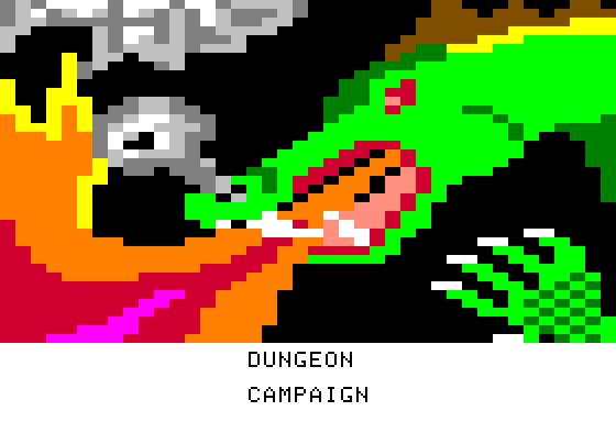 Dungeon Campaign (Apple II) screenshot: Title screen