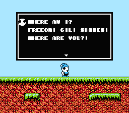 Ufouria: The Saga (NES) screenshot: Prepare for your noble mission, warriors of the light!!... Uh... sorry. Wrong game