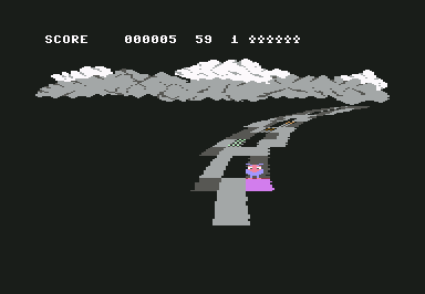 Rainbow Walker (Commodore 64) screenshot: Starting the rainbow