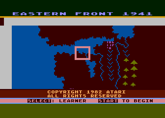 Eastern Front (1941) (Atari 8-bit) screenshot: Starting screen (Cartridge version)