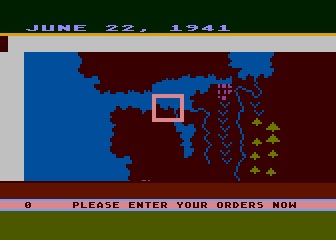 Eastern Front (1941) (Atari 8-bit) screenshot: Please enter your orders now (Cartridge version)