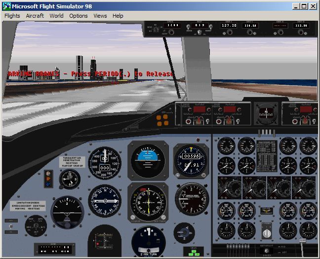 VIP Classic Airliners (Windows) screenshot: A Vickers Viscount cockpit