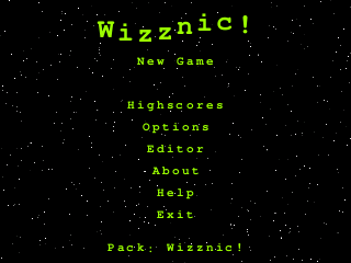 Wizznic! (Windows) screenshot: Main menu