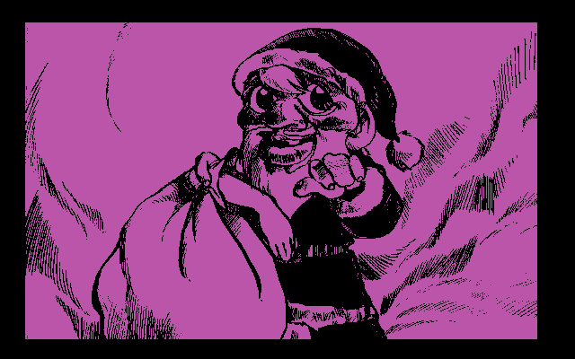 Santa-kun (PC-98) screenshot: Santa's offer