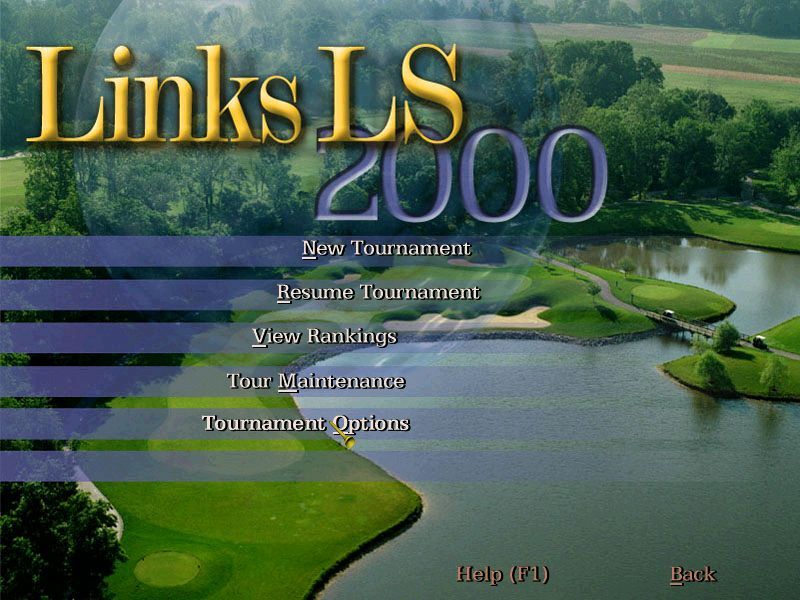 Links LS Classic (Windows) screenshot: The New Tournament menu