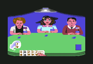Card Sharks (Commodore 64) screenshot: Selecting 3