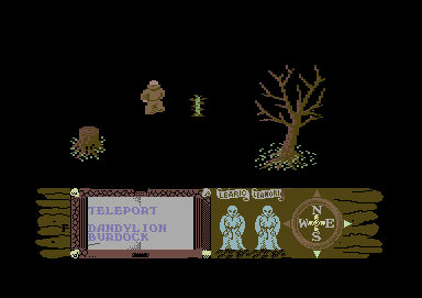 Feud (Commodore 64) screenshot: I found a plant I can collect.