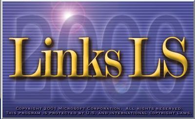 Links LS Classic (Windows) screenshot: This small 'splash screen' is displayed as the game loads. It is followed by an animated Microsoft logo and then by the main menu