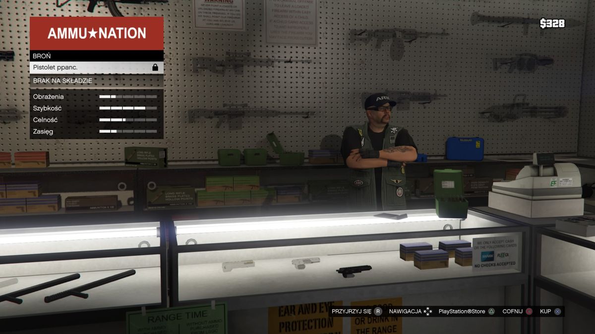 Grand Theft Auto V (PlayStation 4) screenshot: Buying weapon