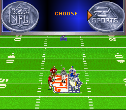 Madden NFL 96 (SNES) screenshot: The coin toss