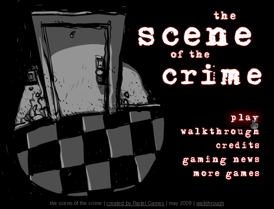 Scene of the Crime (Browser) screenshot: Main menu