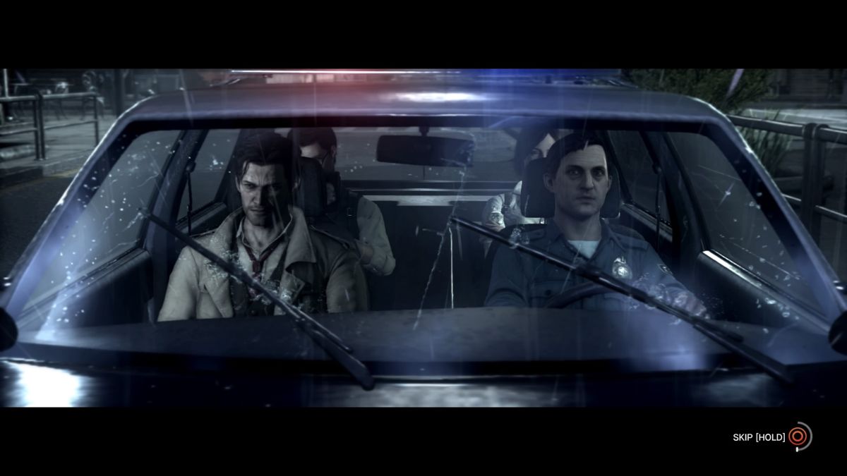 The Evil Within (PlayStation 4) screenshot: Cutscenes can be skipped by holding the circle button