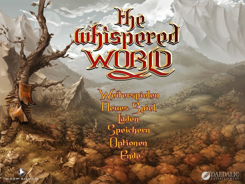 The Whispered World (Windows) screenshot: Main Menu